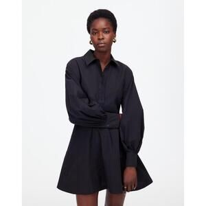 NWT Madewell Seamed Long-Sleeve Mini Shirtdress in Poplin - MSRP $138 - Size 6